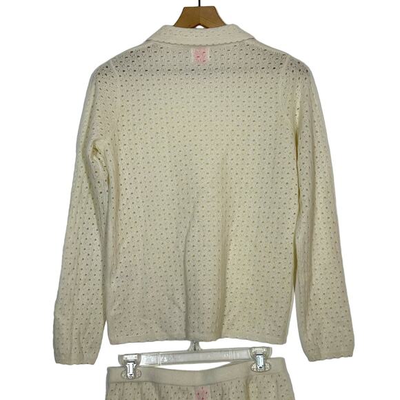 Madeleine Thompson X Leith Nipigon Odile 100% Cashmere Scallop M Sweater Set - Picture 7 of 12